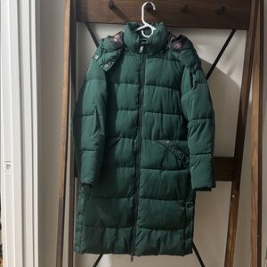 Scotch & Soda Green Puffer Coat